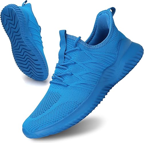 Mens Slip On Running Shoes Athletic Walking Trainers Lightweight Breathable Mesh Tennis Sneakers